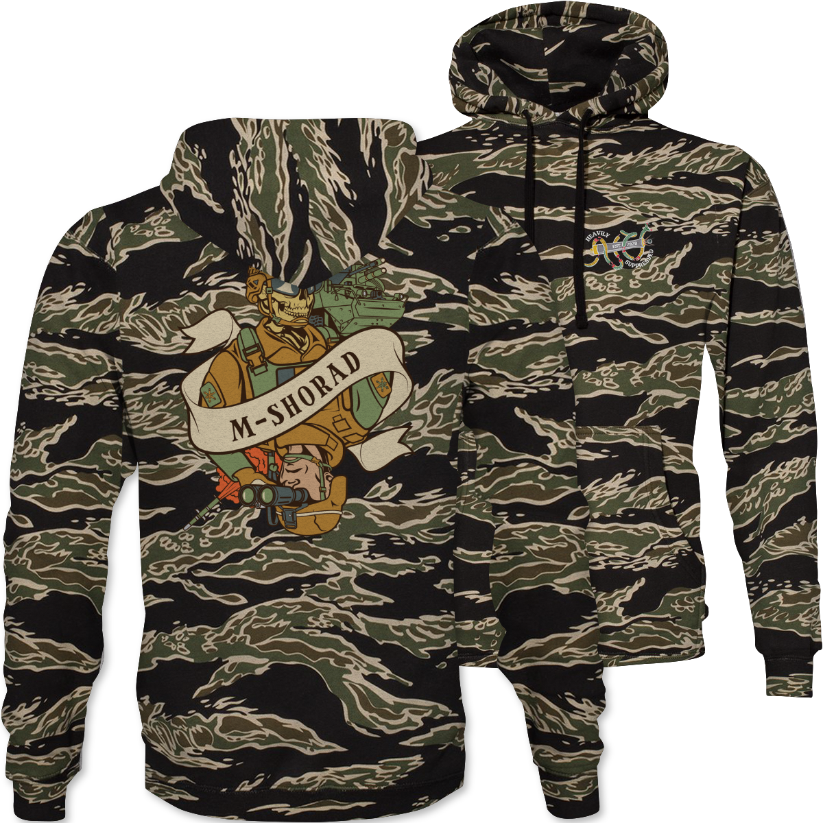 M-SHORAD Death Card Camouflage Hoodie