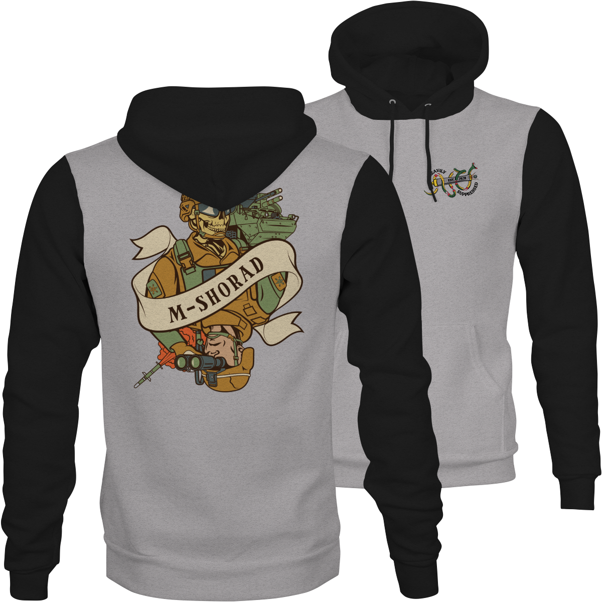 M-SHORAD Death Card Camouflage Hoodie