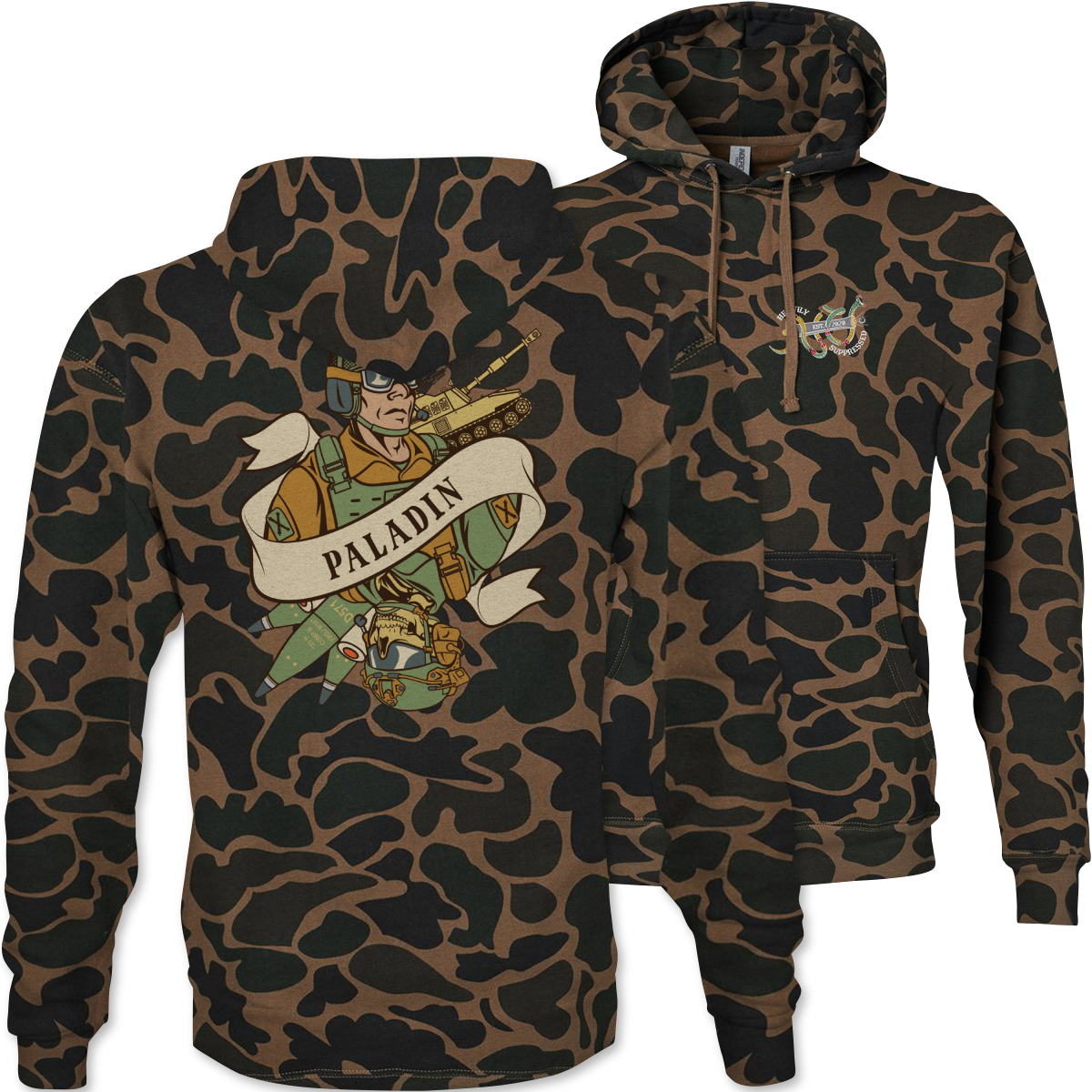 Paladin Death Card Camouflage Hoodie