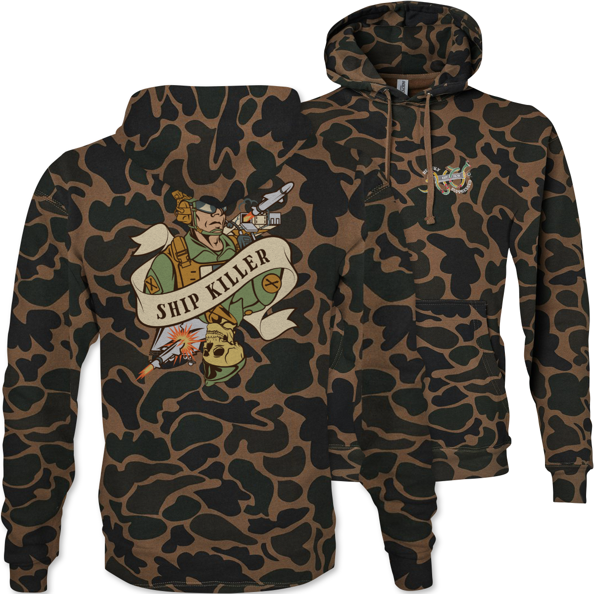 NMESIS Death Card Camouflage Hoodie