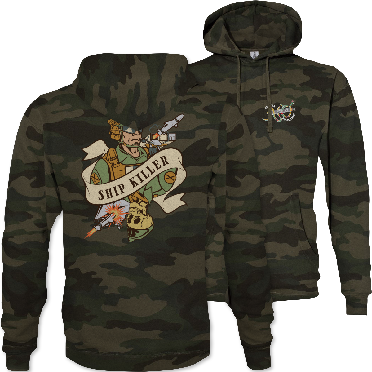 NMESIS Death Card Camouflage Hoodie