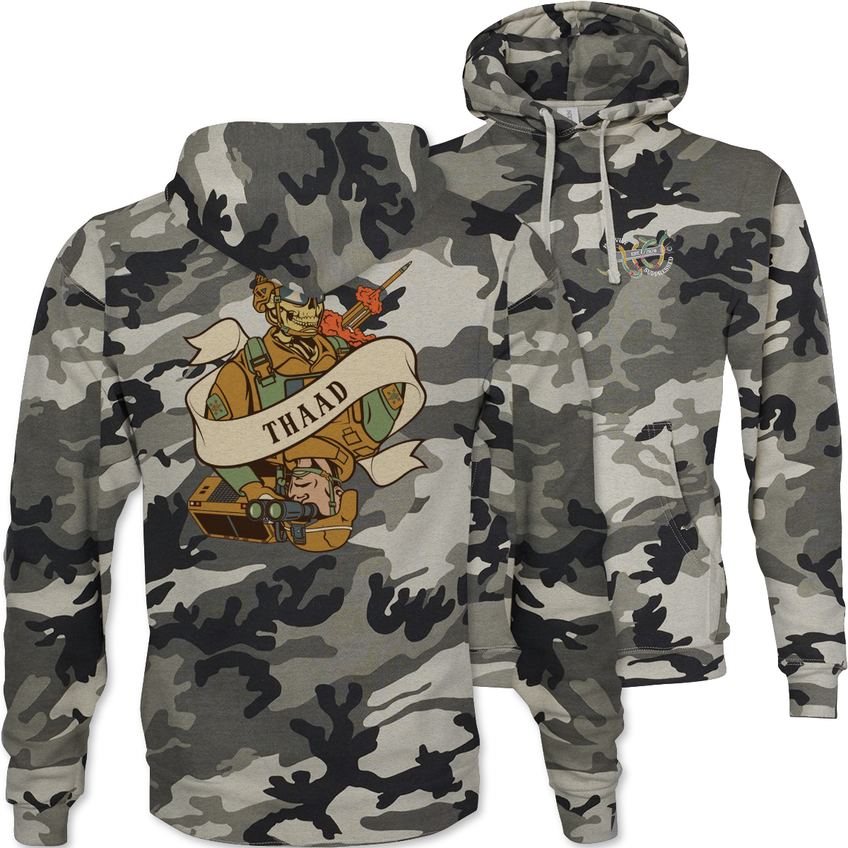 THAAD Death Card Camouflage Hoodie