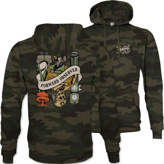 Forward Observer Death Card Camouflage Hoodie
