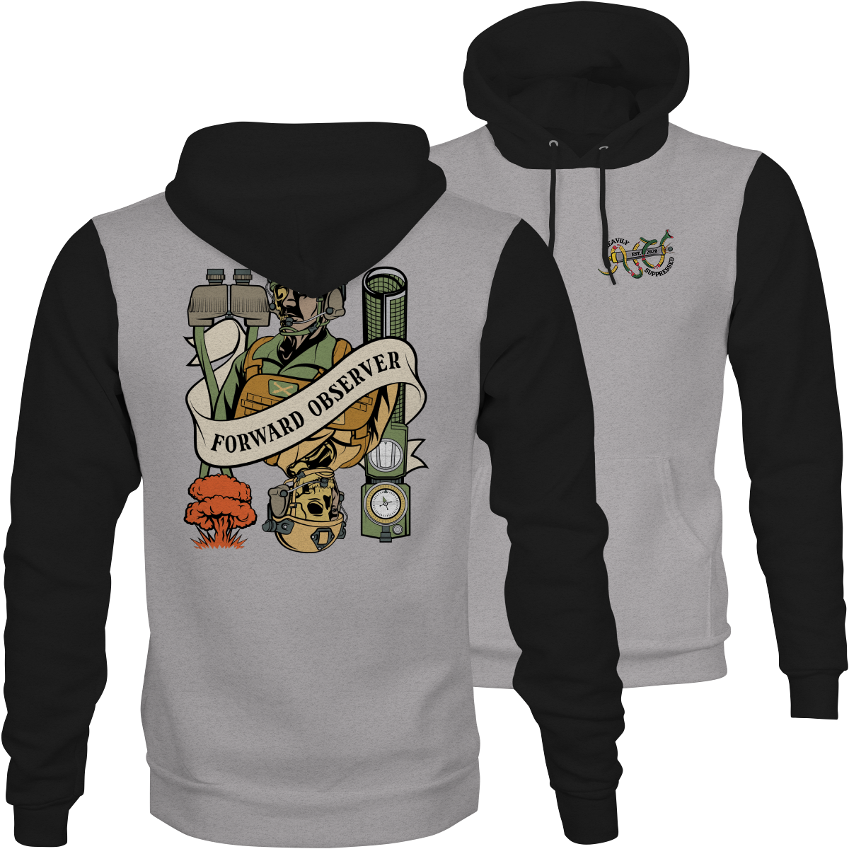 Forward Observer Death Card Camouflage Hoodie