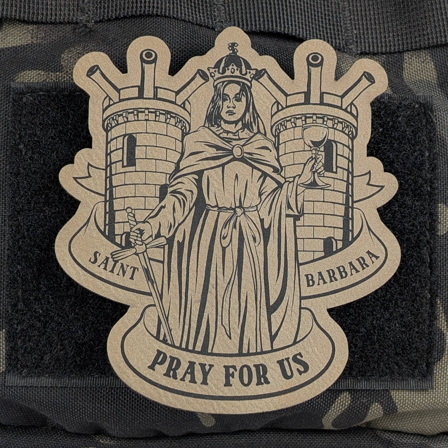 Saint Barbara Death Card Leather Patch