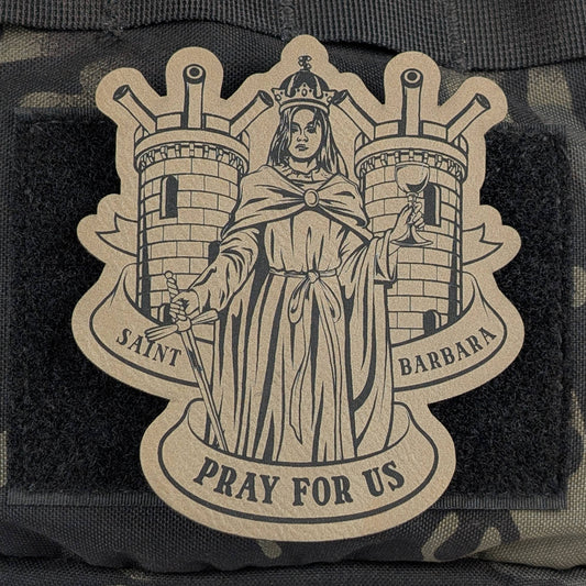 Saint Barbara Death Card Leather Patch