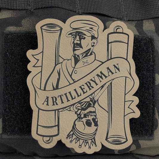 Artilleryman Death Card Leather Patch