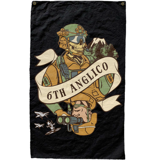6th ANGLICO Death Card Flag