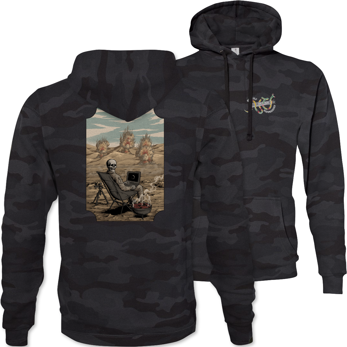 Observe and Chill Camouflage Hoodie