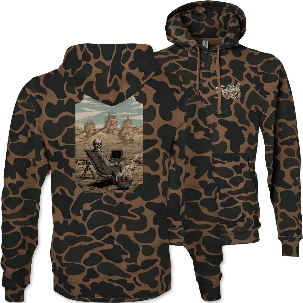 Observe and Chill Camouflage Hoodie