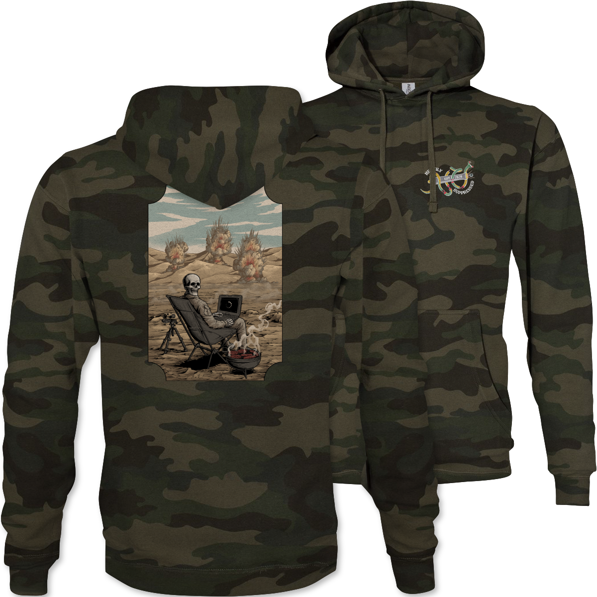 Observe and Chill Camouflage Hoodie