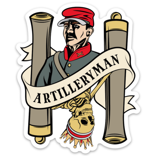 Artilleryman Death Card Sticker