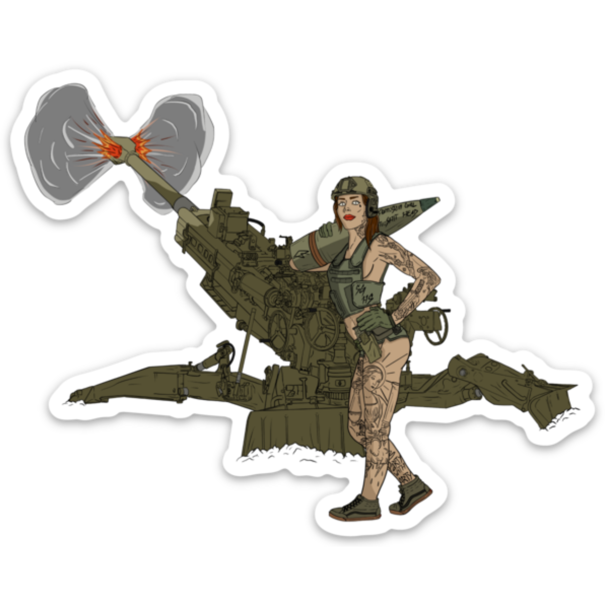 M777 Pin Up Sticker