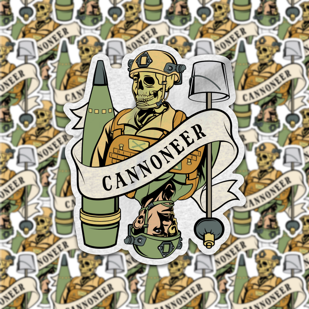 Cannoneer Death Card Sticker