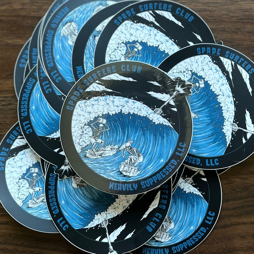 Spade Surfers Sticker