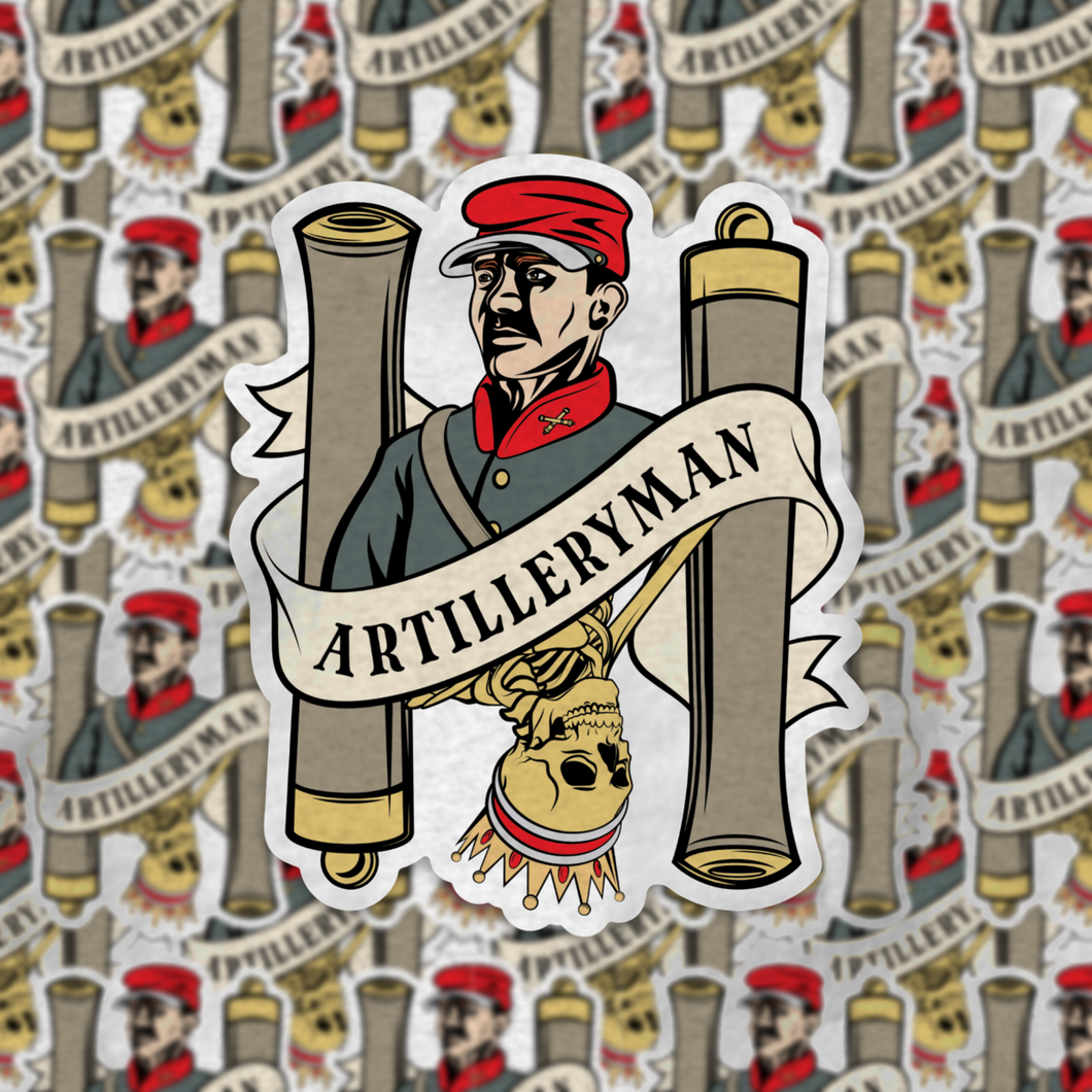 Artilleryman Death Card Sticker
