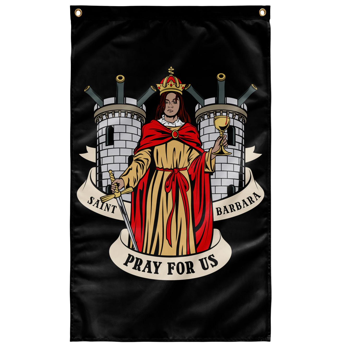 Saint Barbara Death Card Flag